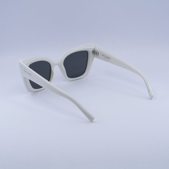 ?️ New Saint Laurent SL552 009 Sunglasses - Ivory Frame, Grey Lenses